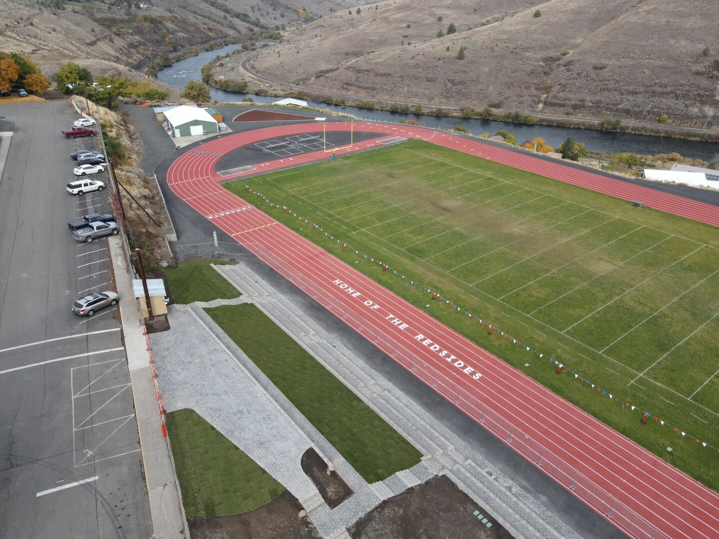 Aerial view of field