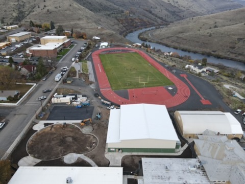 Aerial view of field